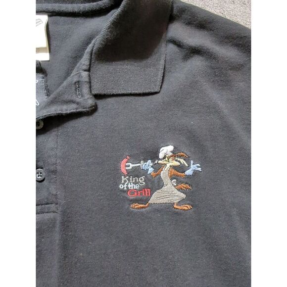 Vintage Warner Bros. Wiley Coyote Short Sleeve Polo Men's Size Large - Picture 6 of 12